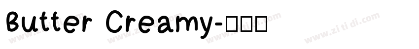 Butter Creamy字体转换